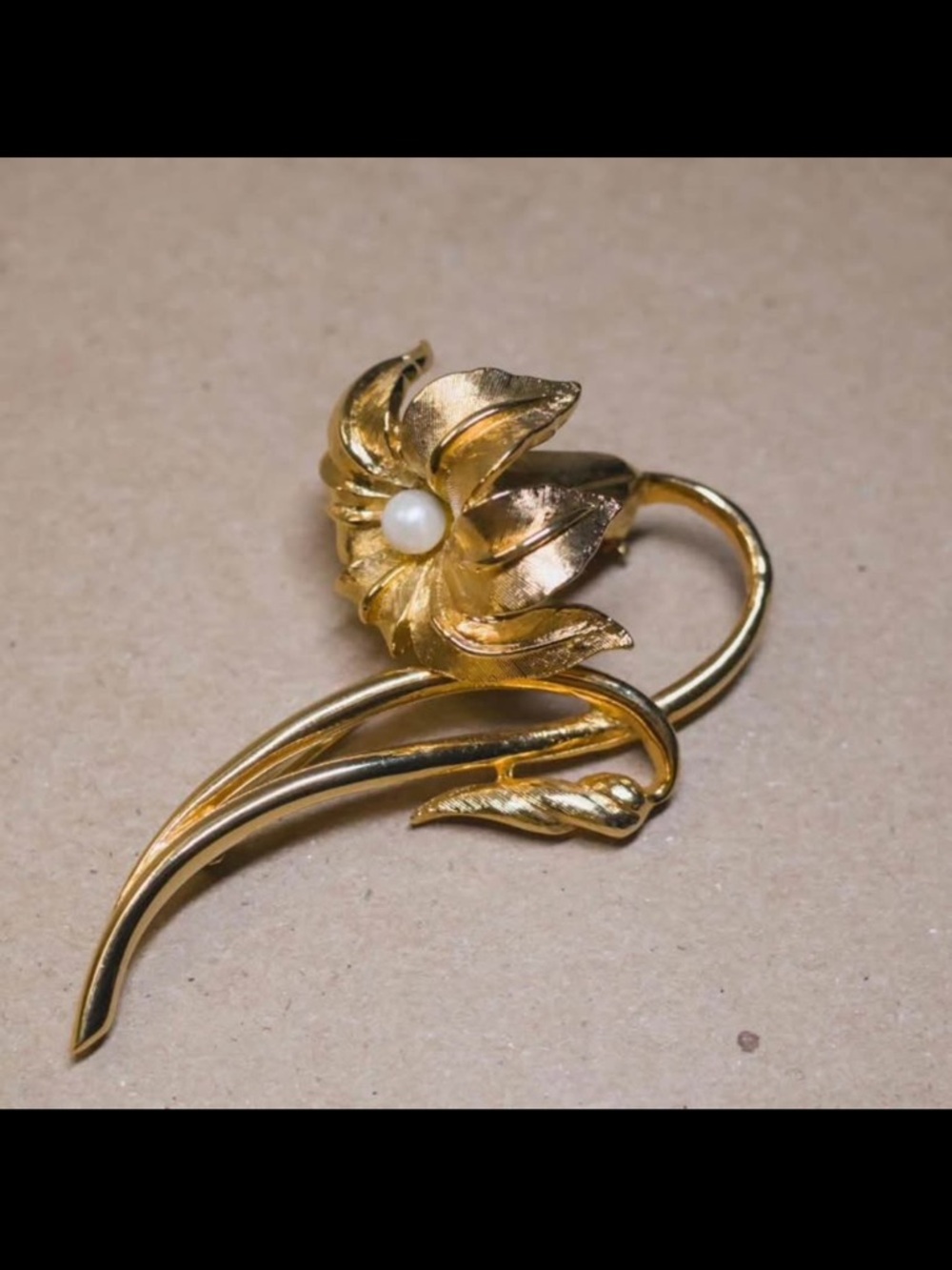 Vintage Boucher signed lily brooch July birthday flower